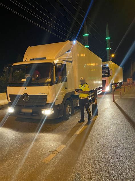 Burdurda trafik denetimlerinde 18 araca ceza uygulandı