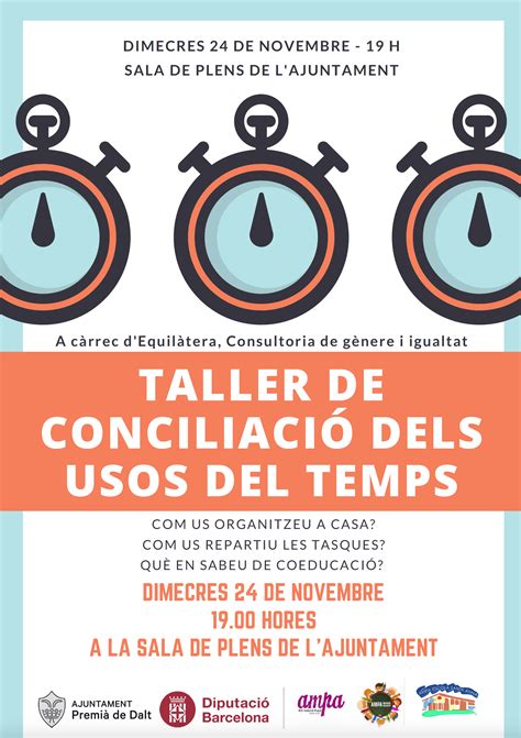 Taller De Conciliaci I Usos Del Temps Familiar Laboral Personal I