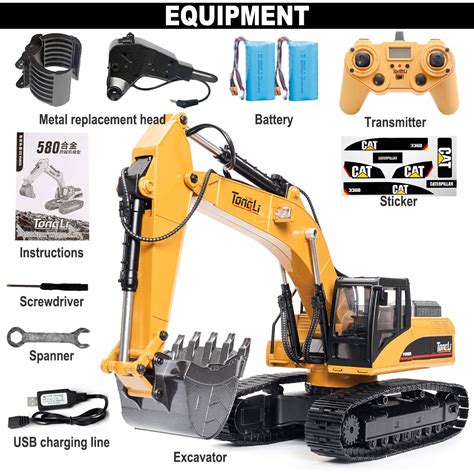 Huina Rc Excavator For Adults Hobby Remote Control V Full Metal Rc