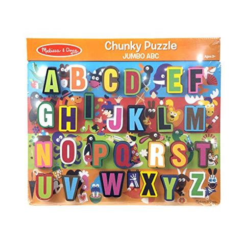 Melissa Doug Jumbo Abc Wooden Chunky Puzzle Pcs Large Alphabet