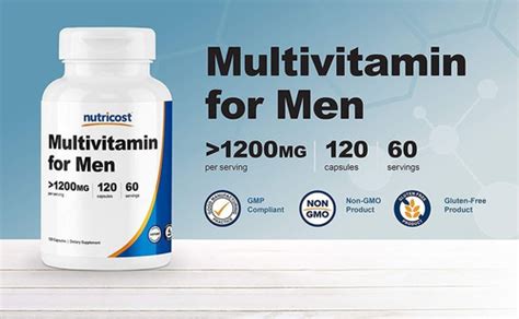 Nutricost Multivitamin For Men 120 Cápsulas Vitaminas Y Mine Cuotas