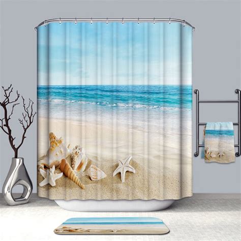 Panarciss 72 In 3d Digital Printing Shower Curtain 4 Piece Shower