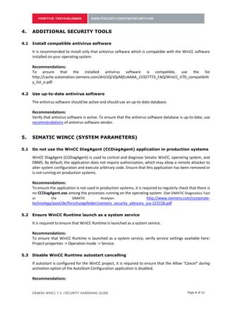 Positive Technologies WinCC Security Hardening Guide PDF