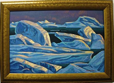 Untitled (Icebergs) - oil painting - made by Paul (Johnston) Rodrik