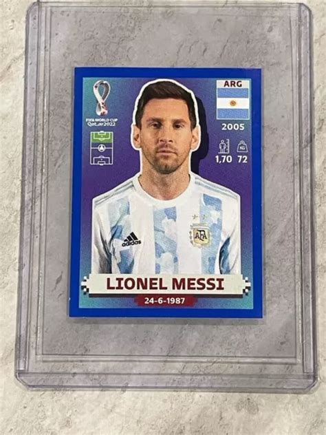 Sticker Lionel Messi Arg Coupe Du Monde De La Fifa Qatar Panini