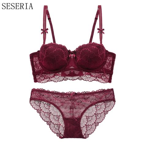 Seseria Hot Sale Fashion Sexy Bra Set Lingerie Womens Lace Sexy Underwear Pack Abdominal Curl