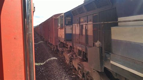 Hubli Wdg Twins With Full Loaded Goods Rake Crossing Amritsar