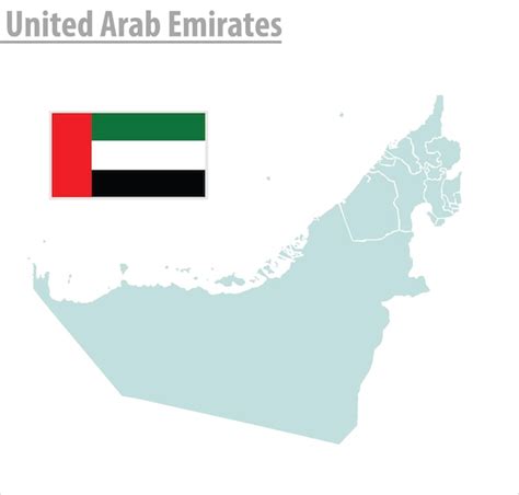 Premium Vector United Arab Emirates Map Illustration Vector Detailed