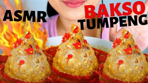 ASMR BAKSO TUMPENG KUAH EXTRA PEDAS CHEWY CRUNCHY EATING SOUNDS