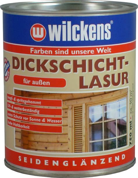 Wilckens Dickschichtlasur Holzlasur Holzschutz Nussbaum 750 M