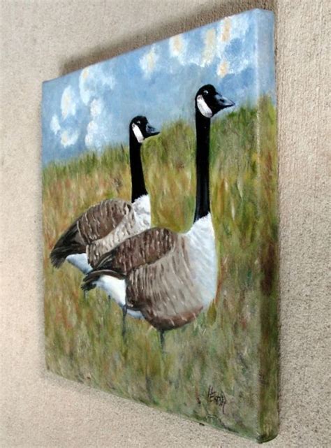 Geese Oil Paintings Canadian Geese Original Oil Painting On 12 X