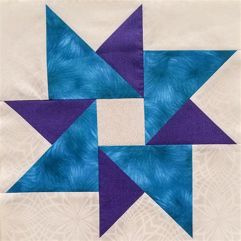 Pinwheel Star Quilt Block Pattern Etsy