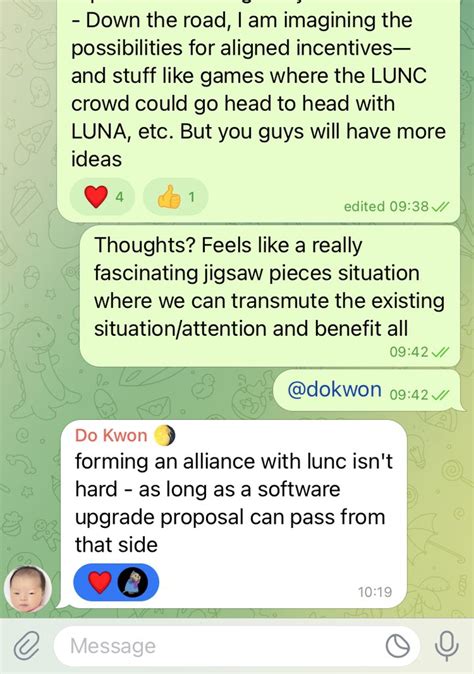 𝕃𝕌ℕℂ 𝔻𝔸𝕆 on Twitter Conversation just now Do Kwon says a LUNC