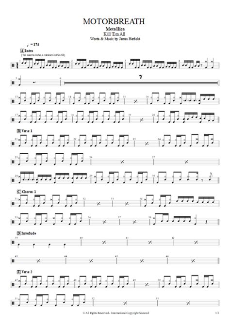 Motorbreath Tab by Metallica (Guitar Pro) - Full Score | mySongBook