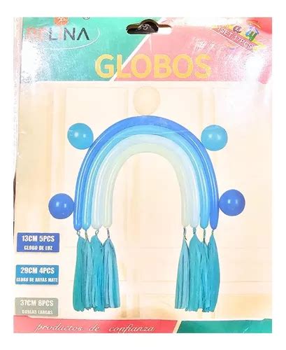 Pack Globos Latex Arco Ris Con Borlas Cuotas Sin Inter S