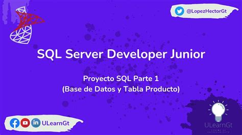 7 Proyecto SQL Server Parte 1 YouTube