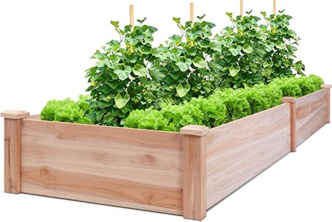 Giantex Raised Garden Bed Planter Wooden Elevated Vegetable Planter