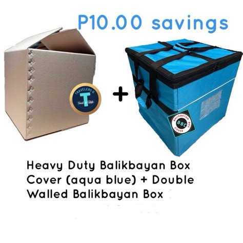 Heavy Duty Aqua Blue Balikbayan Box Cover Heavy Duty Double Walled