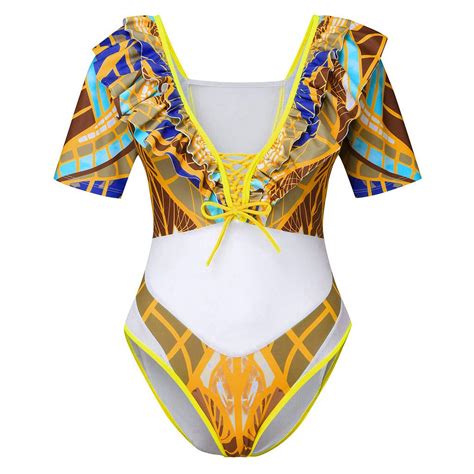 Buy Women African Print Bikini Set Swimwear Push Up Pad Bra Swimsuit