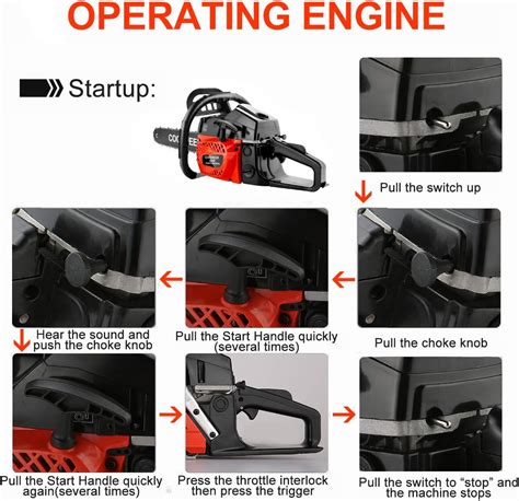 Coocheer Chainsaw Cc Stroke Gas Powered Chainsaw Inch Hp