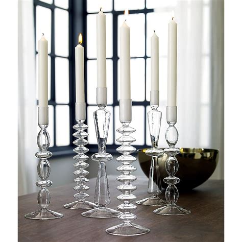 Numi Glass Taper Candle Holders Cb2 Glass Taper Candle Holder Taper Candle Holders Taper