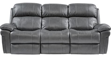 Gray Leather Reclining Sofa Is A Beautiful Selection For Your Home