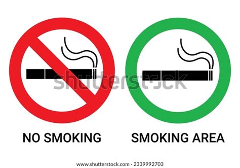 No Smoking Sign Smoking Area Sign Stock Vector (Royalty Free) 2339992703 | Shutterstock