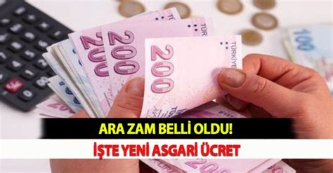 Yeni Asgari Cret Belli Oldu Siyasal Ya Am Gazetesi