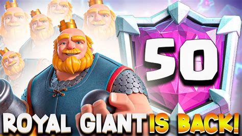 TOP 50 LADDER PUSH BEST ROYAL GIANT DECK CLASH ROYALE YouTube