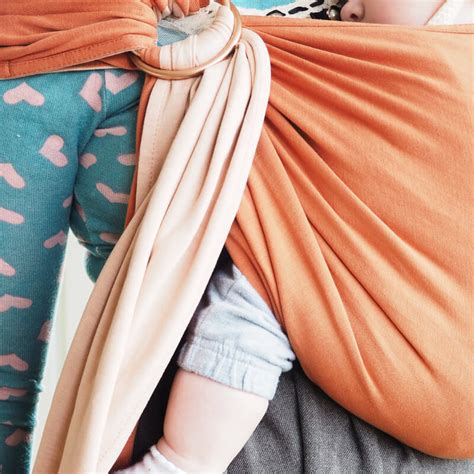 La Pequeña Bandolera Sin Nudo Nude Caramelo Fular portabebés