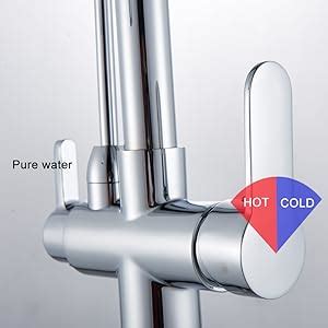 Onyzpily Pure Water Kitchen Faucet With Pull Out Double Handle Hot And