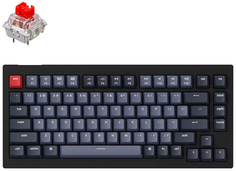 Клавіатура Keychron V1 84 Key Gateron G PRO Red Hot Swap RGB Carbon