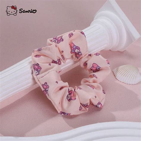 Sanrio1 PC Officially Licensed Fluffy Hair Ties Soft Large Intestine