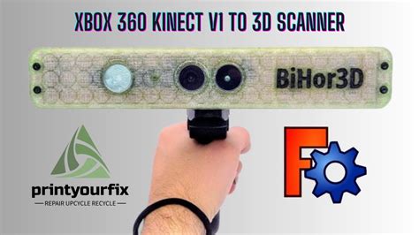 3D Printed 3D Scanner BiHor3D 360 Kinect Xbox YouTube