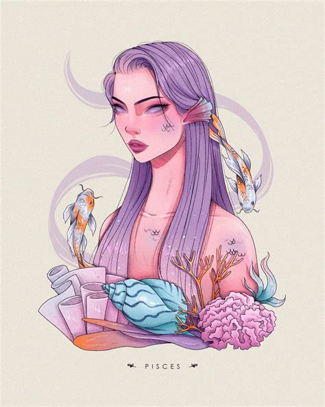 Pisces By Yokailia On DeviantArt Horoscope Art Zodiac Art Astrology Art