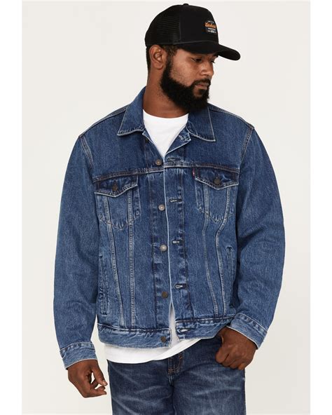 Levis Men S Medium Stonewash Denim Trucker Jacket Sheplers