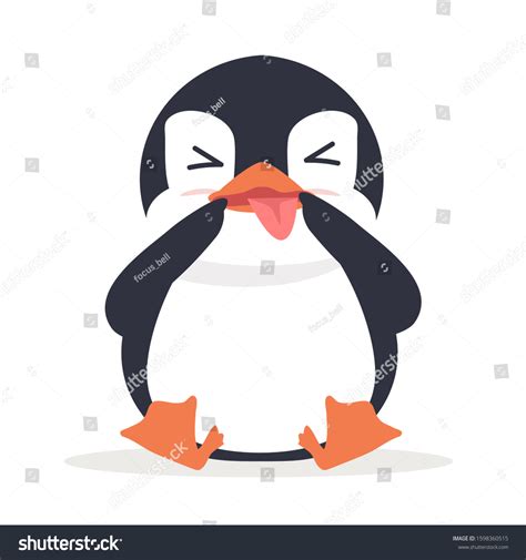 Cute Funny Fat Penguin Vector Stock Vector (Royalty Free) 1598360515 | Shutterstock