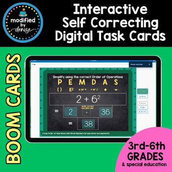 Order Of Operations Activity All Operations And Exponents Boom Cards