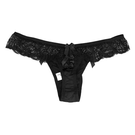 Calcinha Fio c Detalhe em Renda e Laços Preto GG Diversos Hot