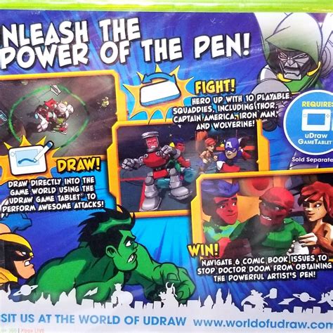 UDraw Marvel Super Hero Squad Comic Combat Xbox 360 Brand New