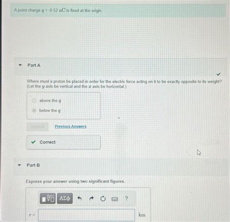 Solved A Point Charge Q Nc Is Fixed At The Origin Part Chegg