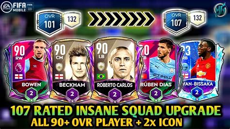 107 RATED MASSIVE INSANE SQUAD UPGRADE ALL 90 OVR PLAYERS ROAD