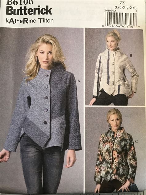 Butterick 6106 Jacket Pattern Katherine Tilton UNCUT Etsy