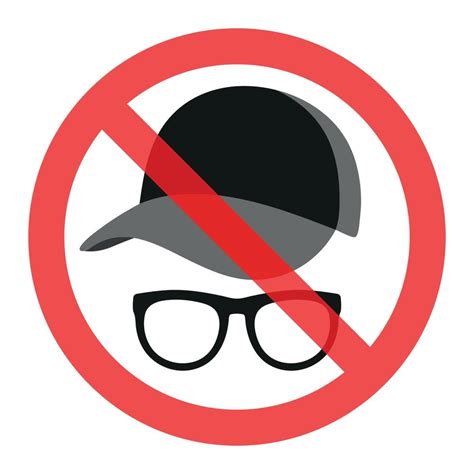 Forbidden Cap And Glasses 12933753 Vector Art At Vecteezy