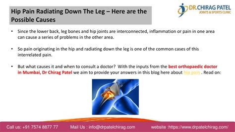 Ppt Hip Pain In Buttocks Shooting Down Leg Hip Pain On One Side