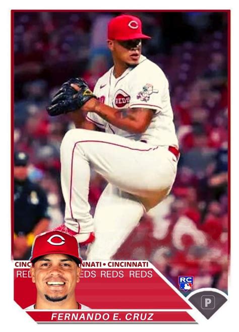 2023 Not Topps Baseball Fernando E Cruz RC In 2022 Cincinnati Reds