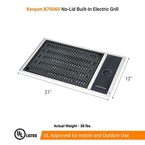 Kenyon No Lid Built In Electric Grill Stainless Steel Grill With