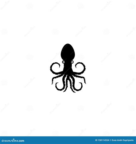 Silhouette Octopus Vektorvorlage Oktopus Vektor Vektor Abbildung