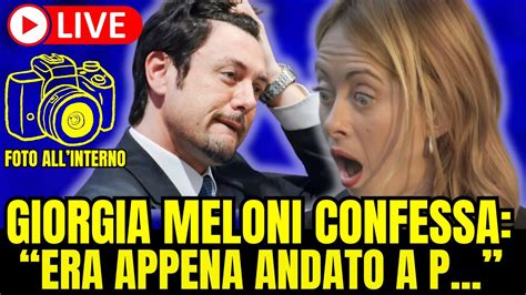 Incredibile Giorgia Meloni Confessa Su Giambruno Era Appena Andato A