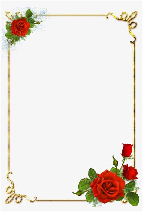 Download Clipart Flowers Border Png - Rose Border Designs | Transparent PNG Download | SeekPNG